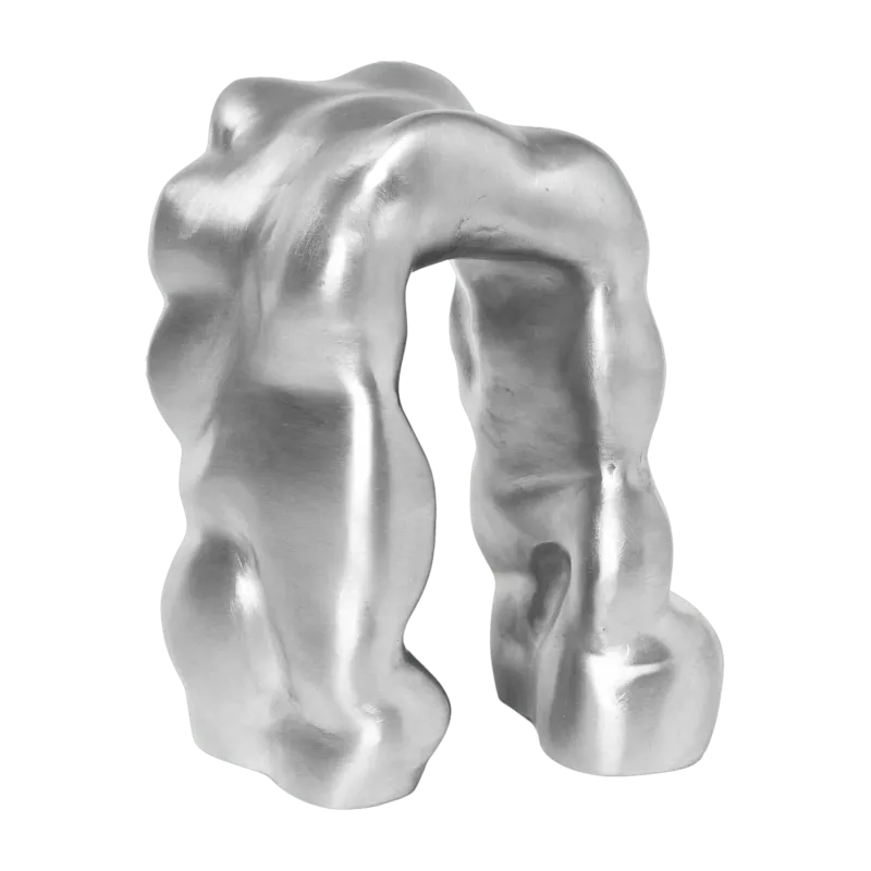 Sculpture en aluminium brossé 14,3 x 18,5 x 10,4 cm Morf - Ferm Living - The Cool Republic