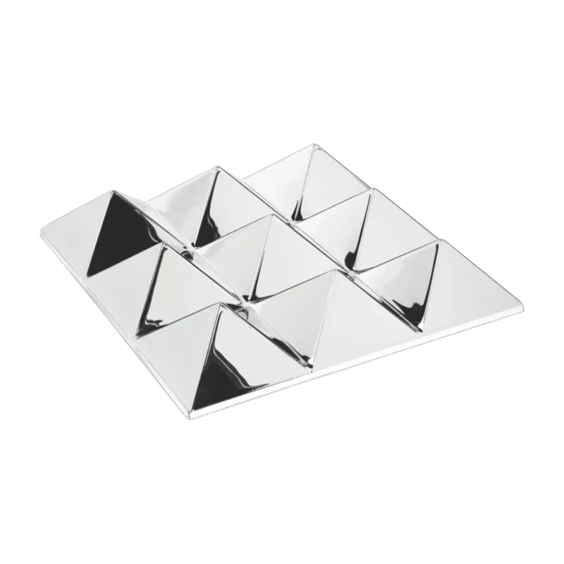 Sculpture miroir murale en acrylique transparent 9 Pyramid - Verpan - The Cool Republic