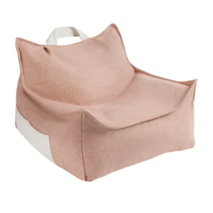 Pouf d'extérieur pour enfant en polypropyène recyclé corail 80x70x50cm - Wigiwama