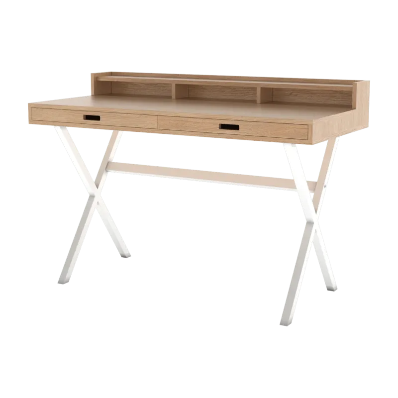 Secrétaire en chêne blanc 120 x 56 x 82,8 cm Hyppolite - Hartô - The Cool Republic