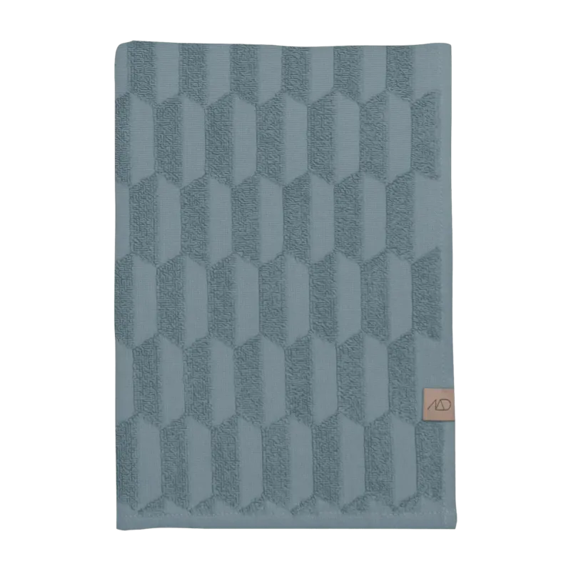 Serviette de bain bleu pierre 70 x 133 cm Geo - Mette Ditmer - The Cool Republic