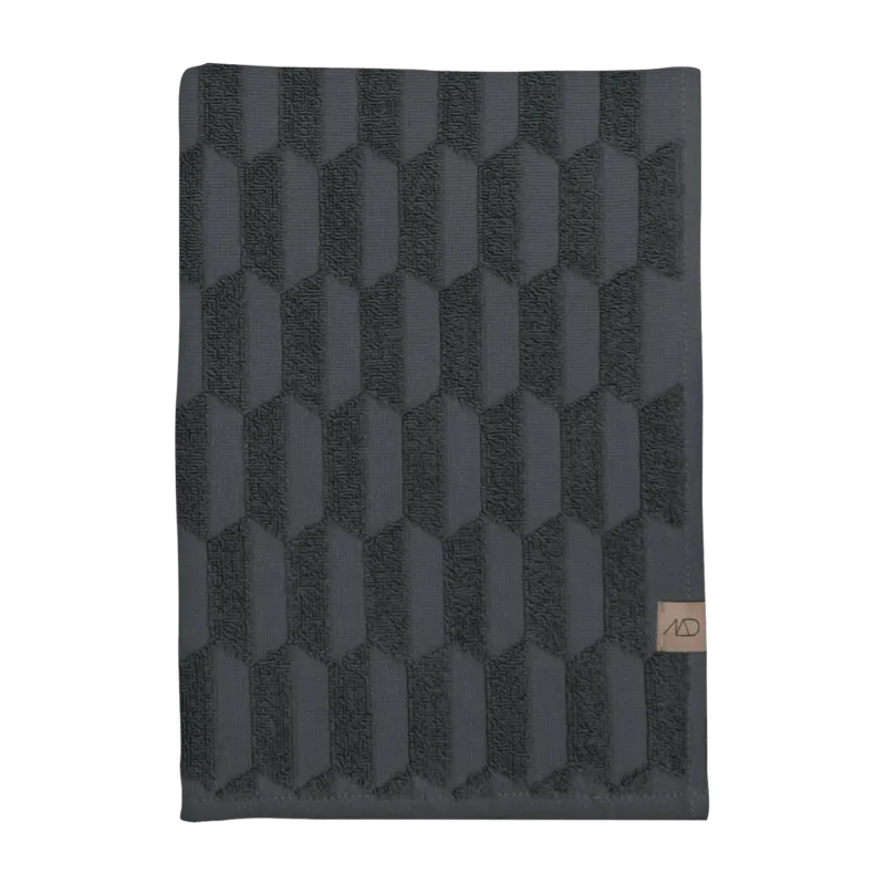Serviette de bain gris anthracite 50 x 95 cm Geo - Mette Ditmer - The Cool Republic