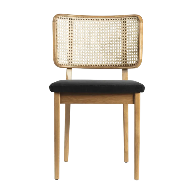Set de 2 chaises noires en chêne naturel Cannage - RED Edition - The Cool Republic