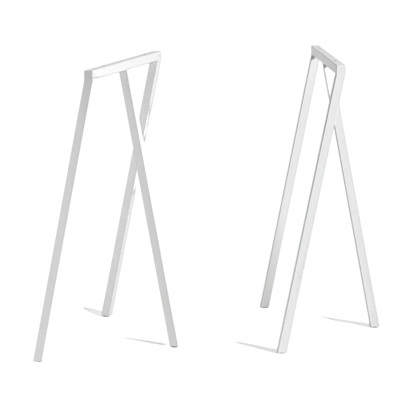 Set de 2 grands tréteaux en acier blanc Loop Stand - HAY - The Cool Republic