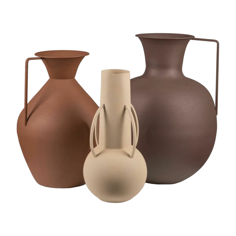 Set de 3 vases marron Roman - Pols Potten - The Cool Republic