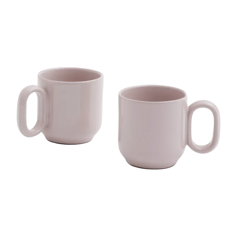 Set de deux tasses en terre cuite rose Barro - Hay - The Cool Republic