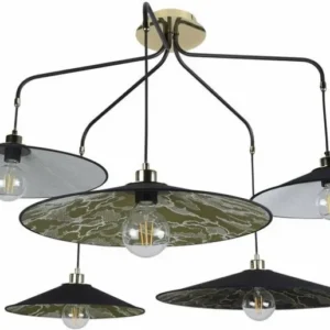 Suspension 5 lumières en métal peint 87 cm Gatsby - Market set - The Cool Republic