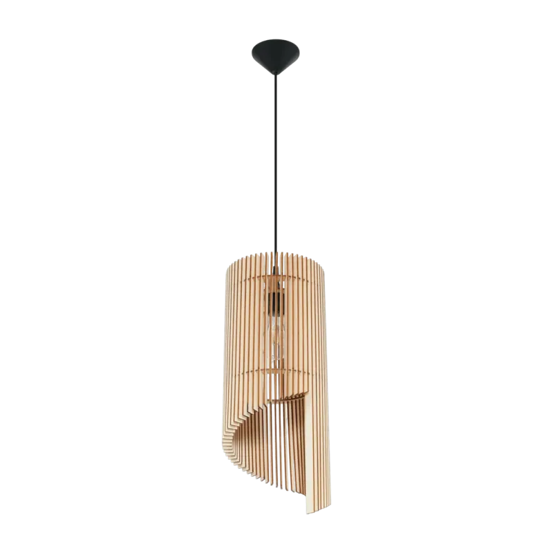 Suspension ajourée en bois clair Alexia - Sollux - The Cool Republic