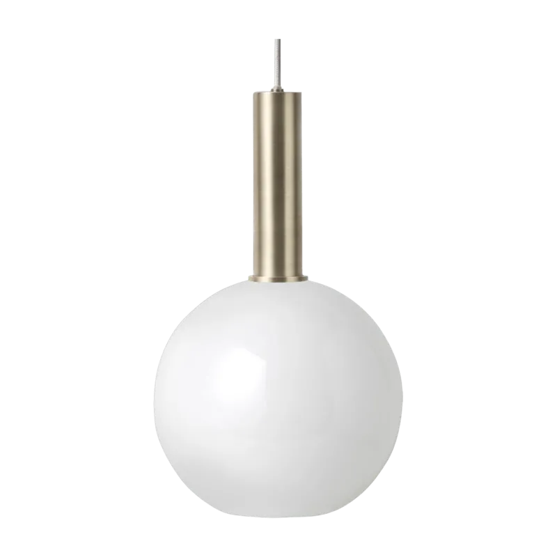 Suspension blanche 23 cm socket high doré Opal Collect - Ferm Living - The Cool Republic