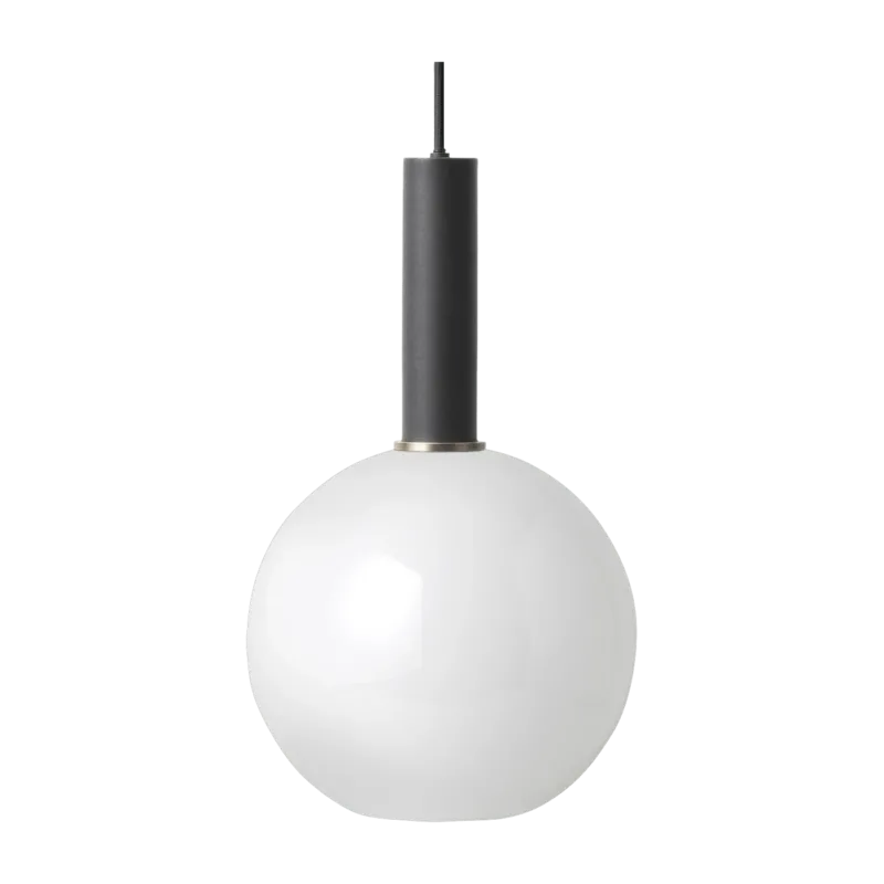 Suspension blanche 23 cm socket high noir Opal Collect - Ferm Living - The Cool Republic