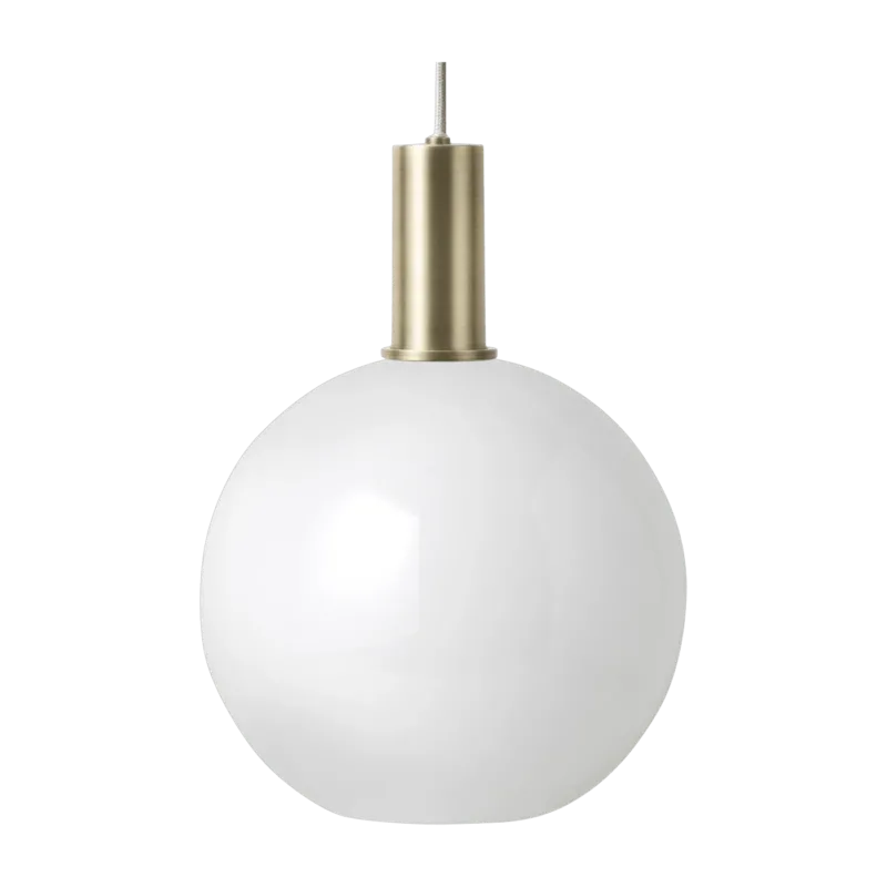 Suspension blanche 23 cm socket low doré Opal Collect - Ferm Living - The Cool Republic