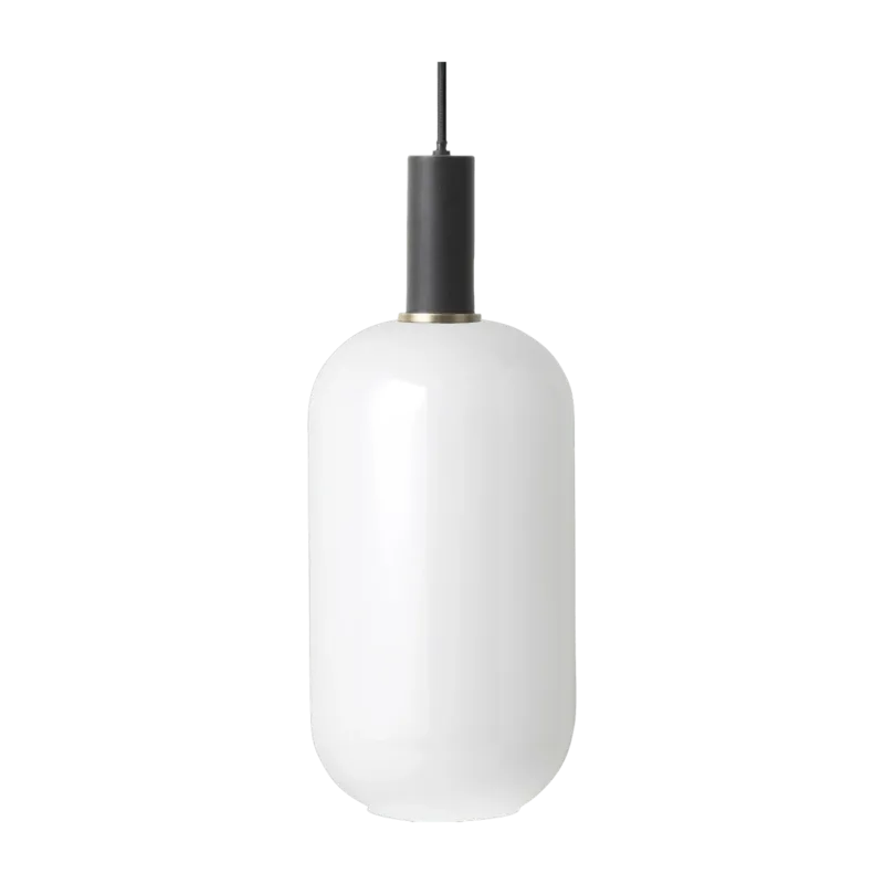 Suspension blanche 34 cm socket low noir Opal Collect - Ferm Living - The Cool Republic