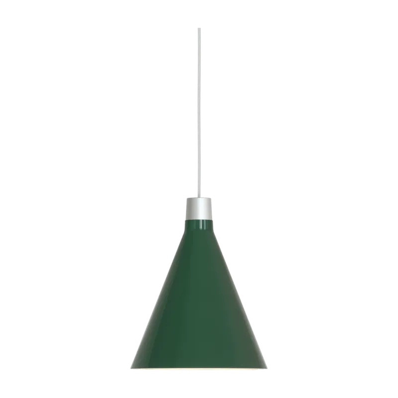 Suspension conique en métal anodisé et vert 22x23cm Bower - Tala - The Cool Republic