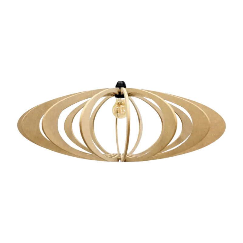Suspension Design bois 70cm câble noir ROLLING - RIF - The Cool Republic