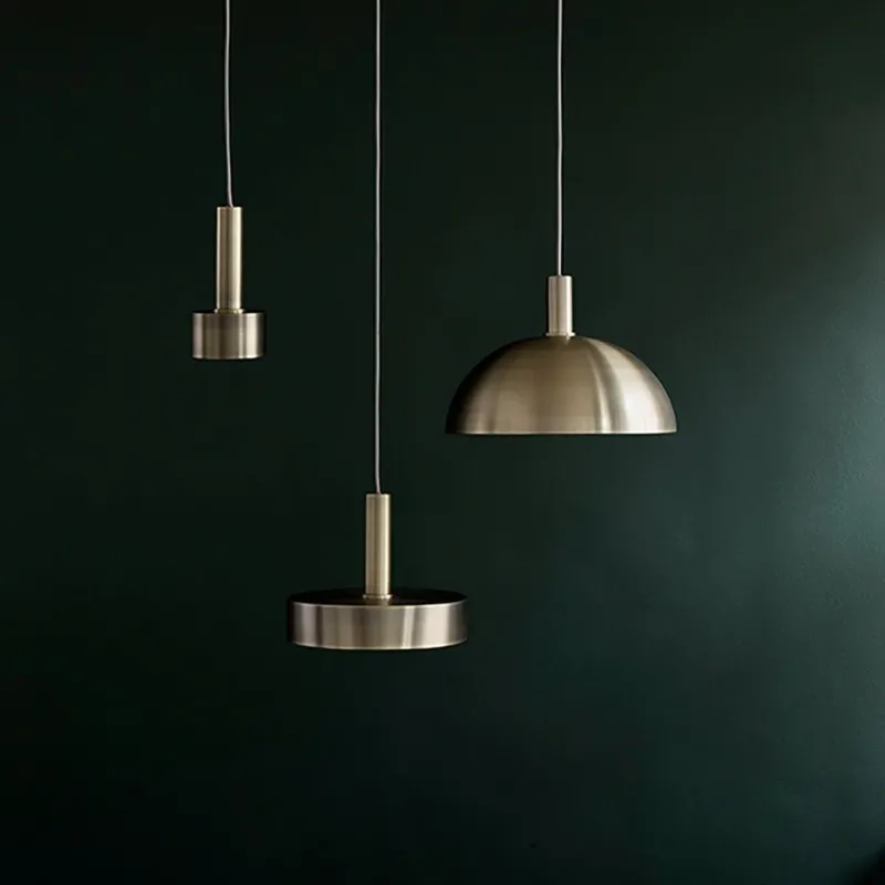 Suspension doré socket low doré Dome Collect - Ferm Living - The Cool Republic