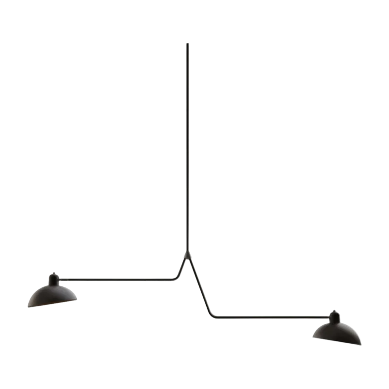Suspension double en aluminium noir 107 cm Waldorf - Lambert & Fils - The Cool Republic