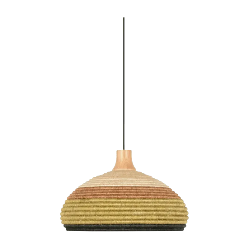 Suspension en abaca tissée verte S Grass - Forestier - The Cool Republic