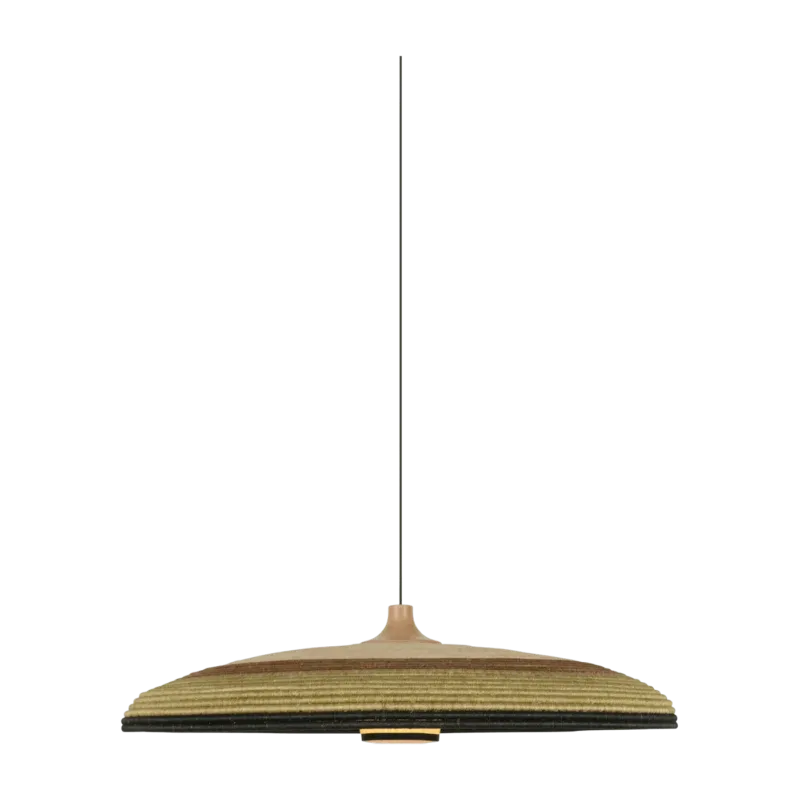 Suspension en abaca tissée verte XL Grass - Forestier - The Cool Republic