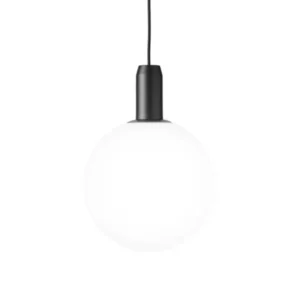 Suspension en acier noir et verre blanc Orb - Fest Amsterdam - The Cool Republic