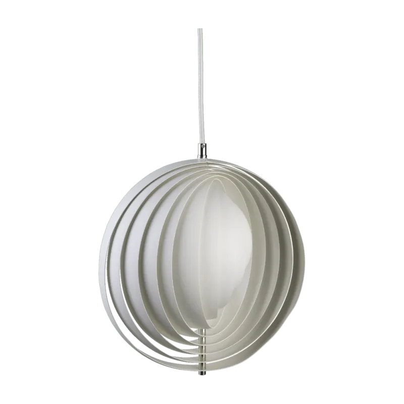 Suspension en acrylique et métal blanc 34cm Opale - Verpan - The Cool Republic