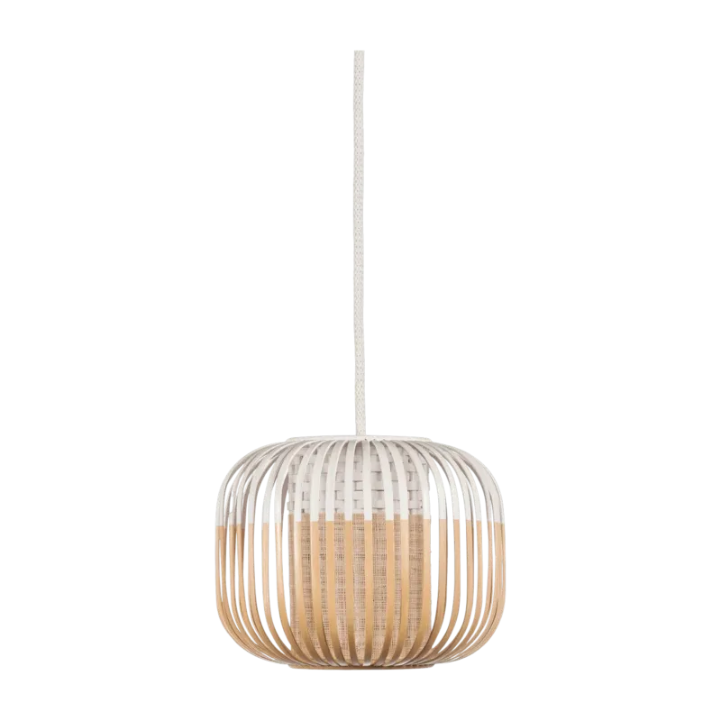 Suspension en bambou blanc 27 cm Bamboo Light - Forestier - The Cool Republic