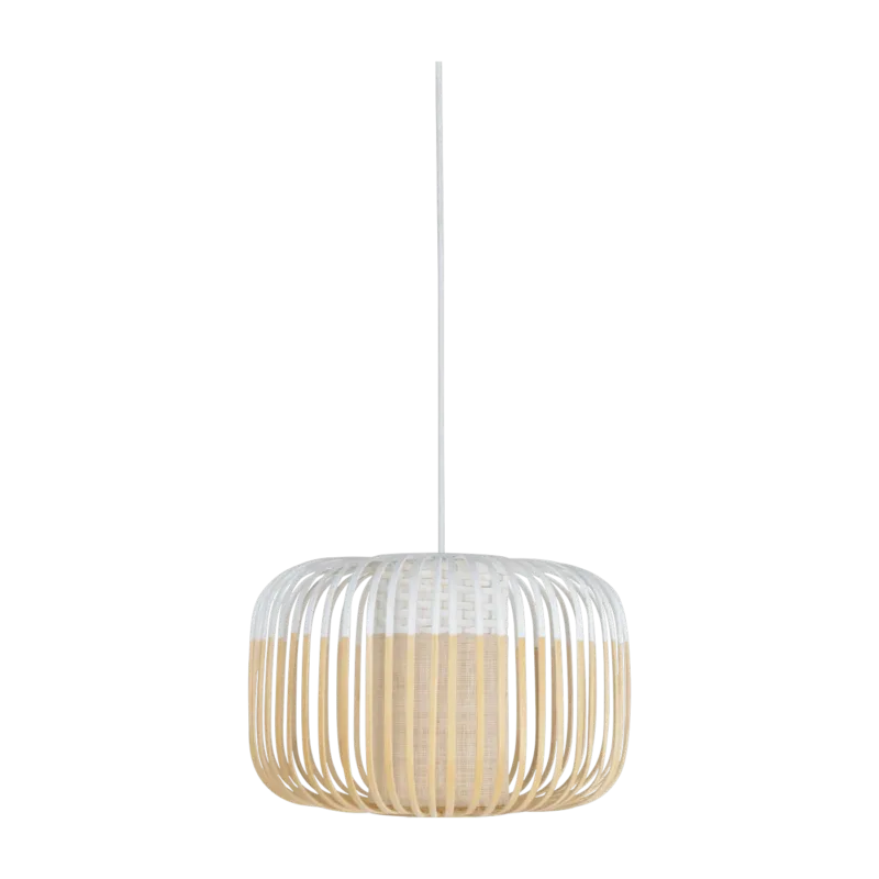Suspension en bambou blanc 35 cm Bamboo Light - Forestier - The Cool Republic