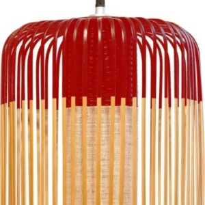 Suspension en bambou rouge L Bamboo - Forestier - The Cool Republic