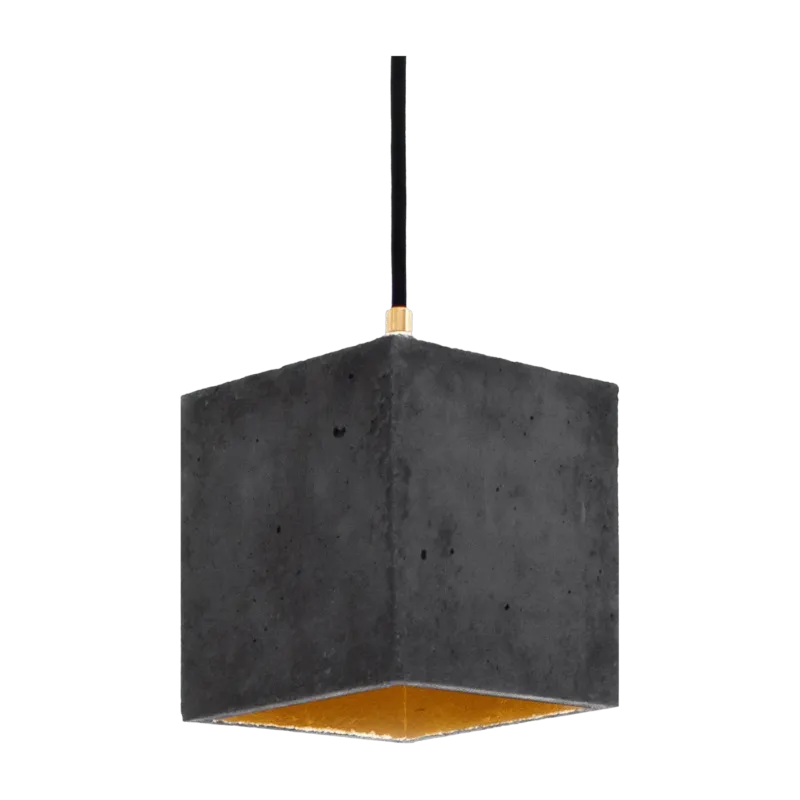 Suspension en béton noir et or B1 - Gant Lights - The Cool Republic