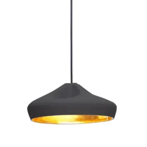 Suspension en céramique noire et doré 16x34cm Pleat Box 36 - Marset - The Cool Republic