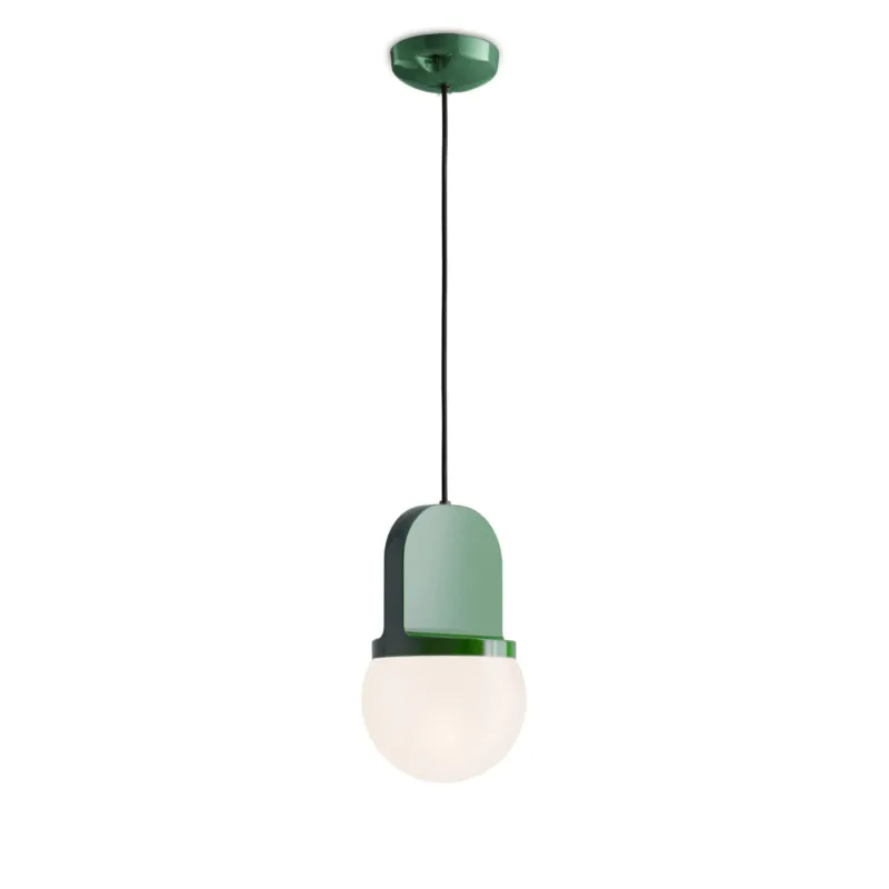 Suspension en céramique verte 16x27,6cm Habea - Ferroluce - The Cool Republic
