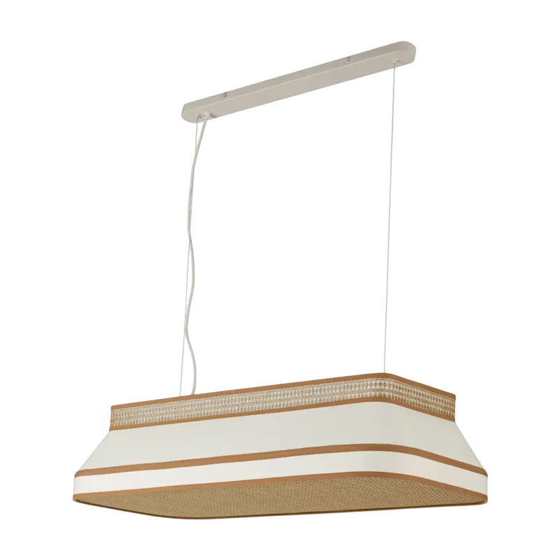 Suspension en coton et papier beige crème 88x38cm Square - Market Set - The Cool Republic