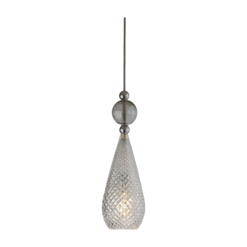 Suspension en cristal fumé et gris Smykke - Ebb & Flow - The Cool Republic