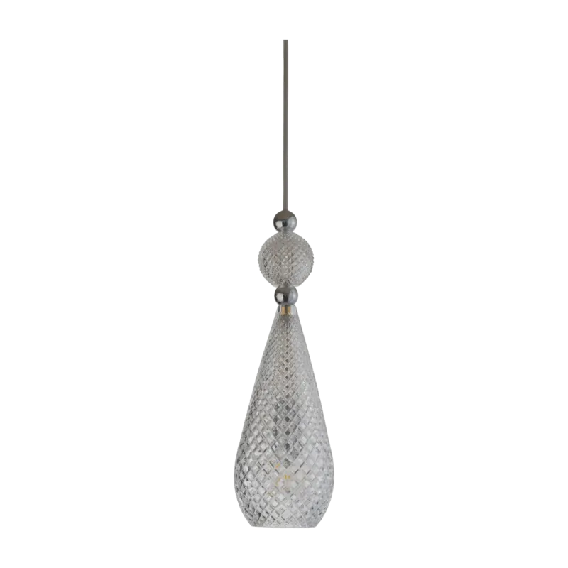 Suspension en cristal transparent et argenté Smykke - Ebb & Flow - The Cool Republic