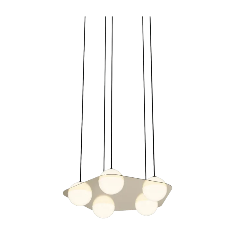Suspension en laiton et câbles noirs Laurent n°4 - Lambert & Fils - The Cool Republic