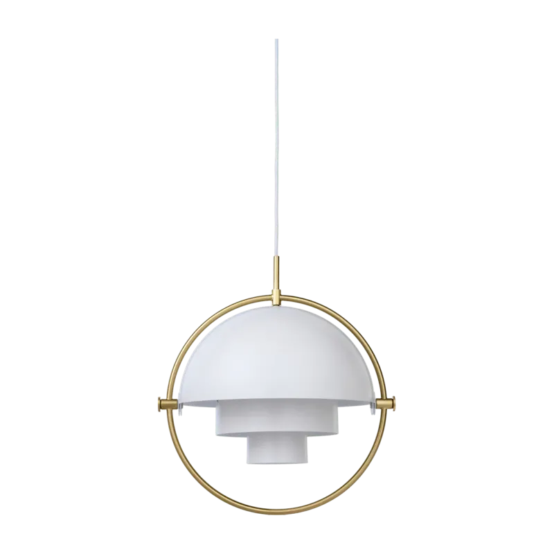 Suspension en laiton et métal blanc Multi-Lite - Gubi - The Cool Republic
