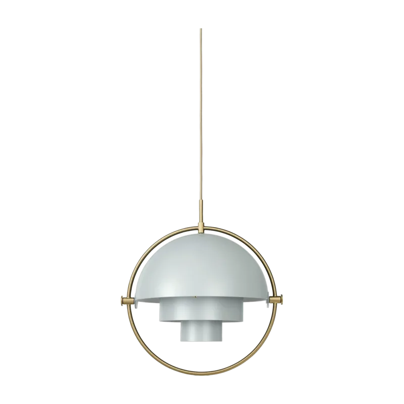 Suspension en laiton et métal bleu gris Multi-Lite - Gubi - The Cool Republic