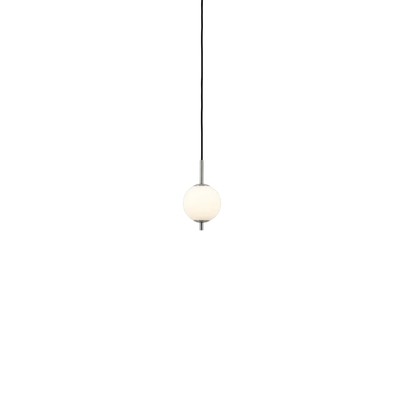 Suspension en laiton et verre soufflé opalin 12x23cm Audrey - Umage - The Cool Republic