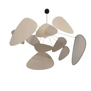 Suspension en lin beige bouleau et métal noir 110 cm Screen - The Cool Republic x Market set - The Cool Republic