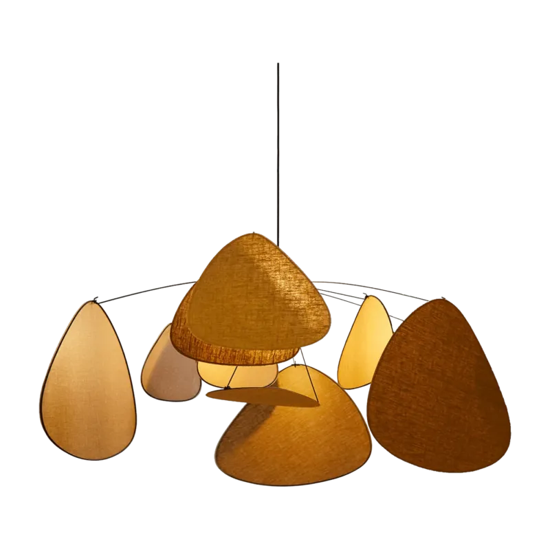 Suspension en lin curry et noire 110 cm Screen - The Cool Republic x Market set - The Cool Republic