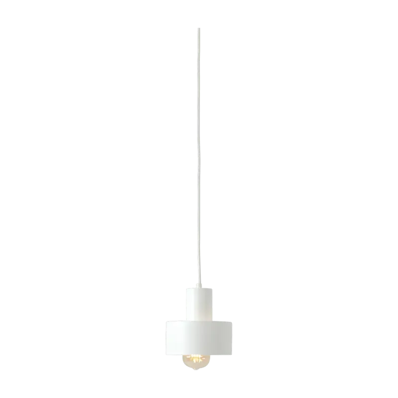 Suspension en métal blanche cylindrique 15 cm Fay - Custom Form - The Cool Republic