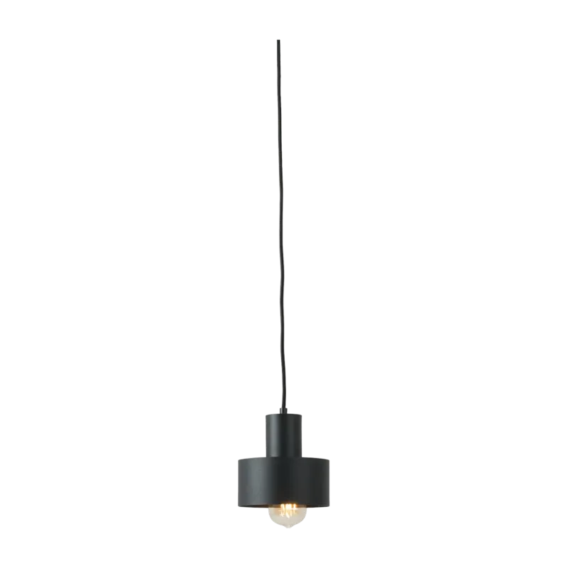 Suspension en métal noir cylindrique 15 cm Fay - Custom Form - The Cool Republic