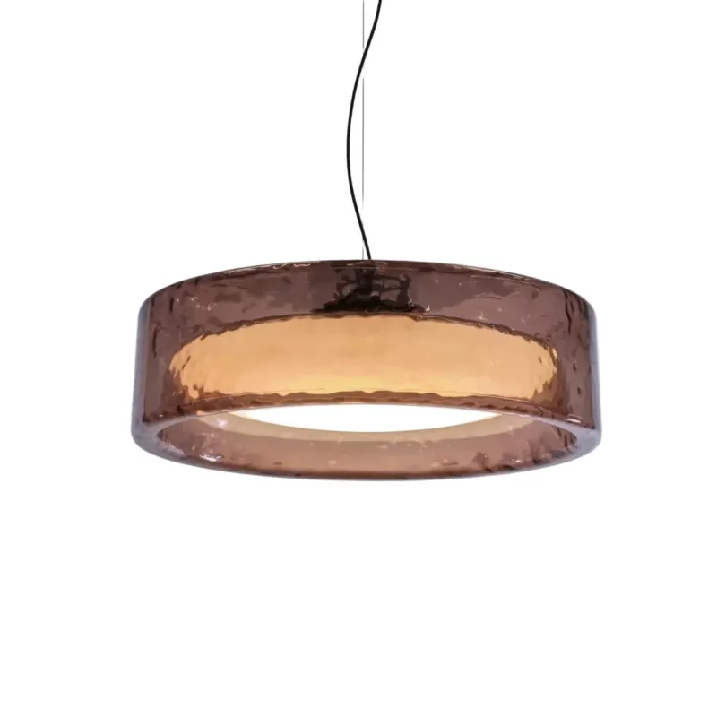 Suspension en polycarbonate rosé 70x21cm Ringo 70 - Marset - The Cool Republic