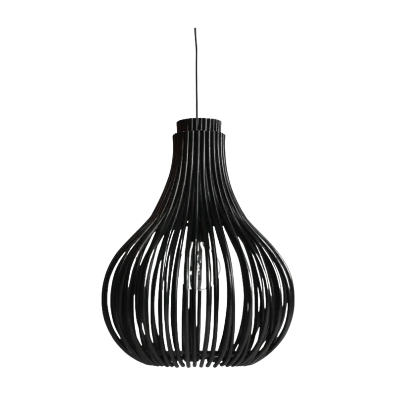 Suspension en rotin noir Bulb - Vincent Sheppard - The Cool Republic