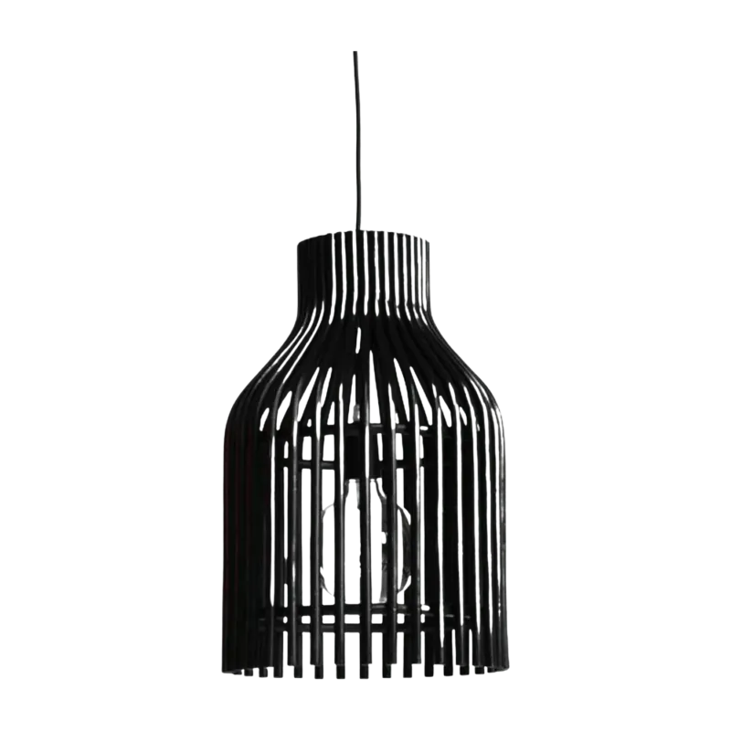 Suspension en rotin noir Firefly - Vincent Sheppard - The Cool Republic