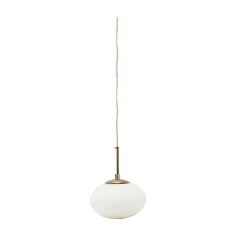 Suspension en verre blanc 17 cm Opal - House Doctor - The Cool Republic