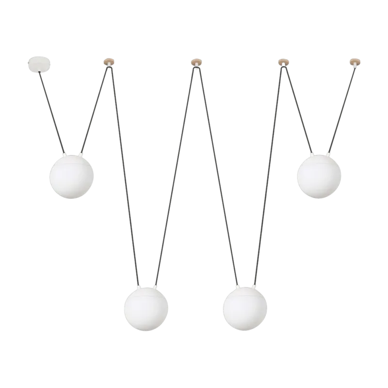 Suspension en verre blanc 4L Mine Space - Faro Barcelona - The Cool Republic