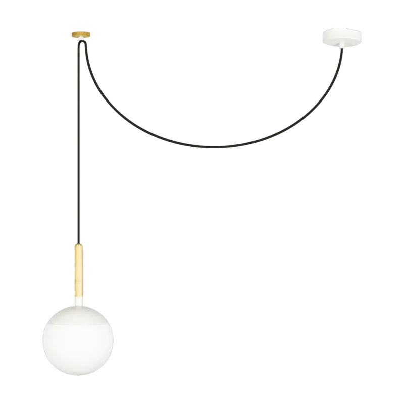 Suspension en verre blanc Mine - Faro Barcelona - The Cool Republic
