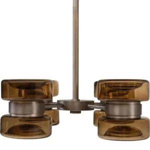 Suspension en verre fumé et bronze 43x10cm Alma - Versmissen - The Cool Republic