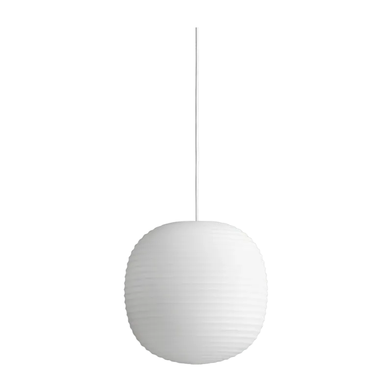 Suspension en verre givré blanc 30 cm Lantern - New Works - The Cool Republic
