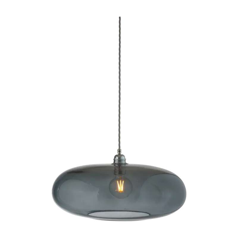 Suspension en verre gris fumé 45 cm Horizon - Ebb & Flow - The Cool Republic